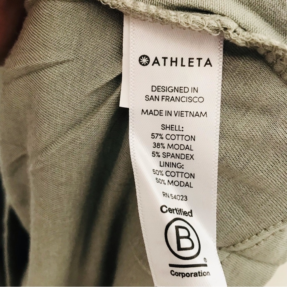 Athleta Central Teeshirt Dress Light Green Soft Lightweight Ruched Small - Picture 9 of 12